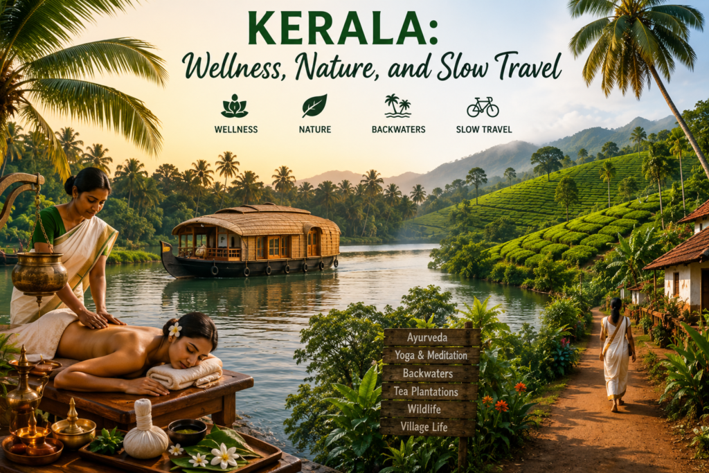 Best Time to Travel in India,
Kerala: Wellness, Nature, and Slow Travel,
